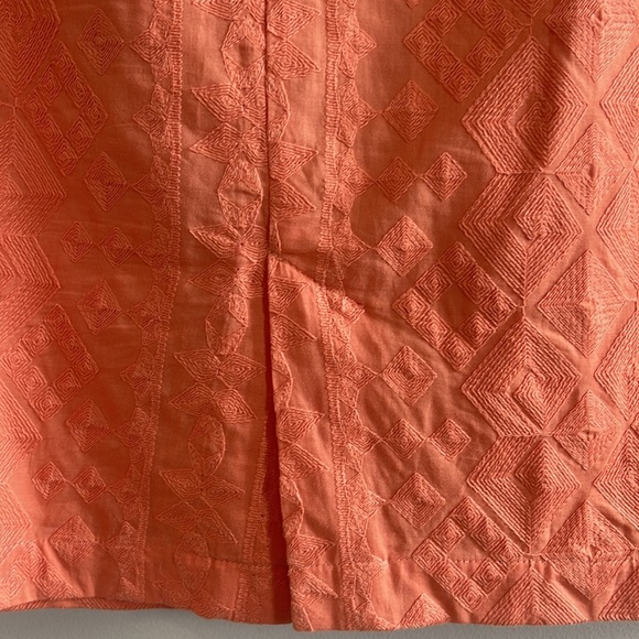 Anthropologie Rare Peach "Discreet Designs Pencil Skirt" by The Addison - Picture 5 of 9